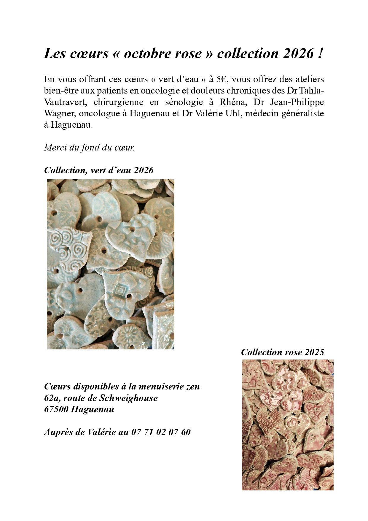 flyer octobre rose coeurs 2026